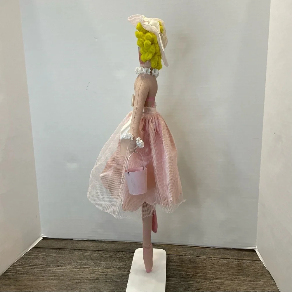 Whimsical hand painted textile Doll. Ballerina. Tooth fairy. Pre-owned